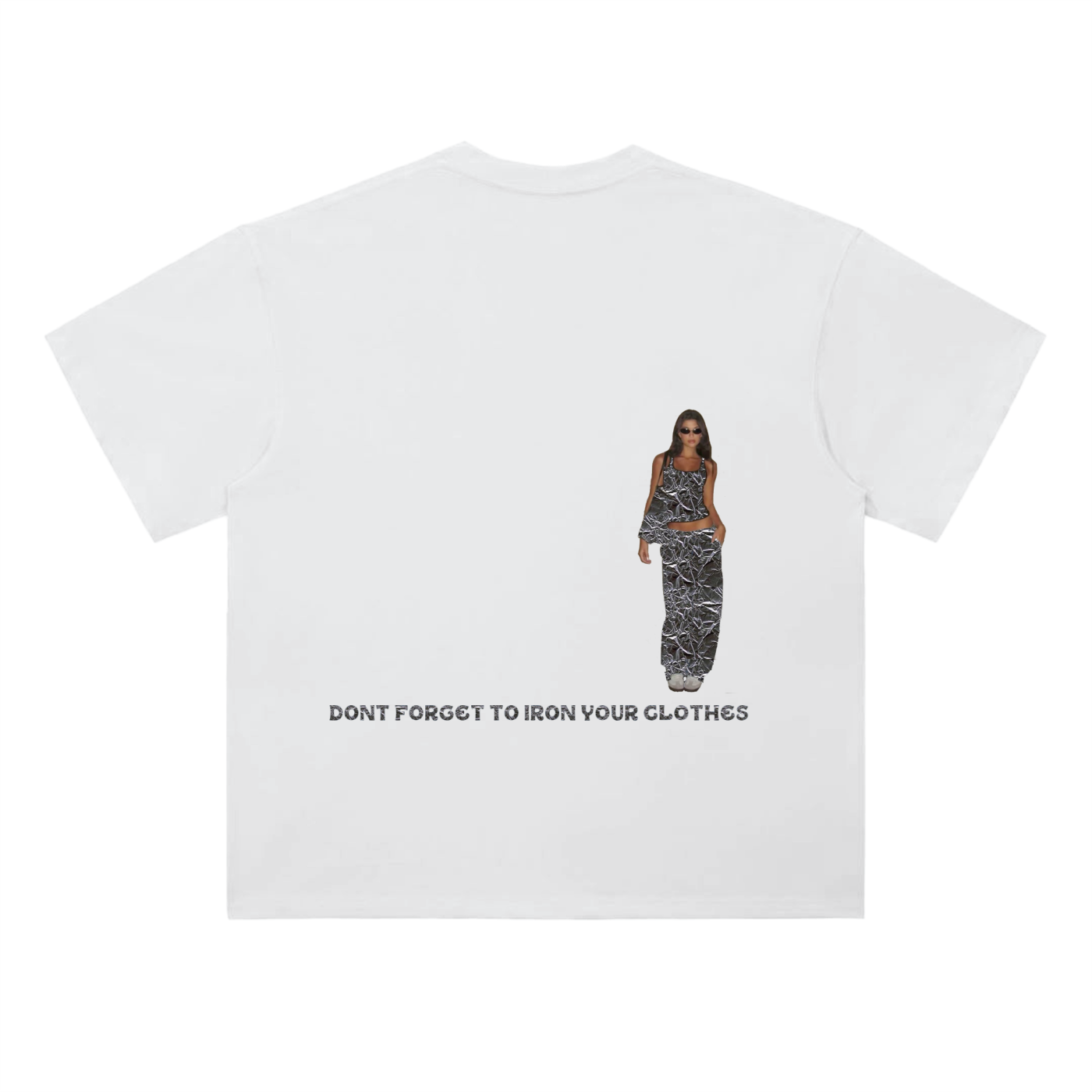 Wrinkled Silver Tee